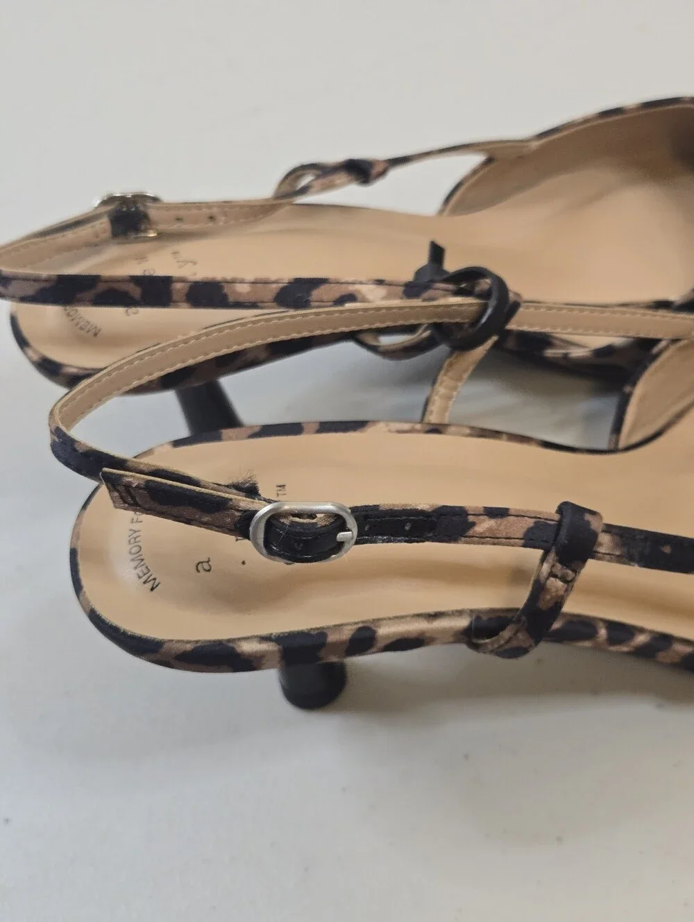 NWoT a new day Leopard Print Slingback Pointed Kitten Heels - Brown/Black Size 7 - Picture 5 of 10